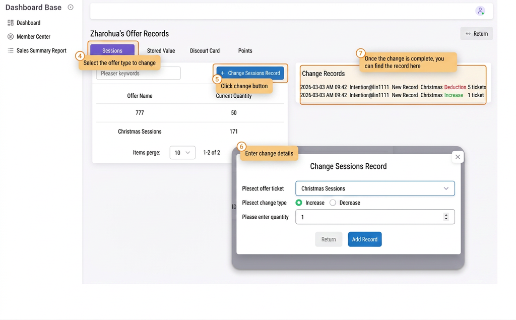 [MyStore admin] How do I manually change the quantity of promotions on a customer's account?