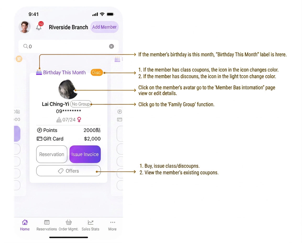 [POS] Member interface feature overview