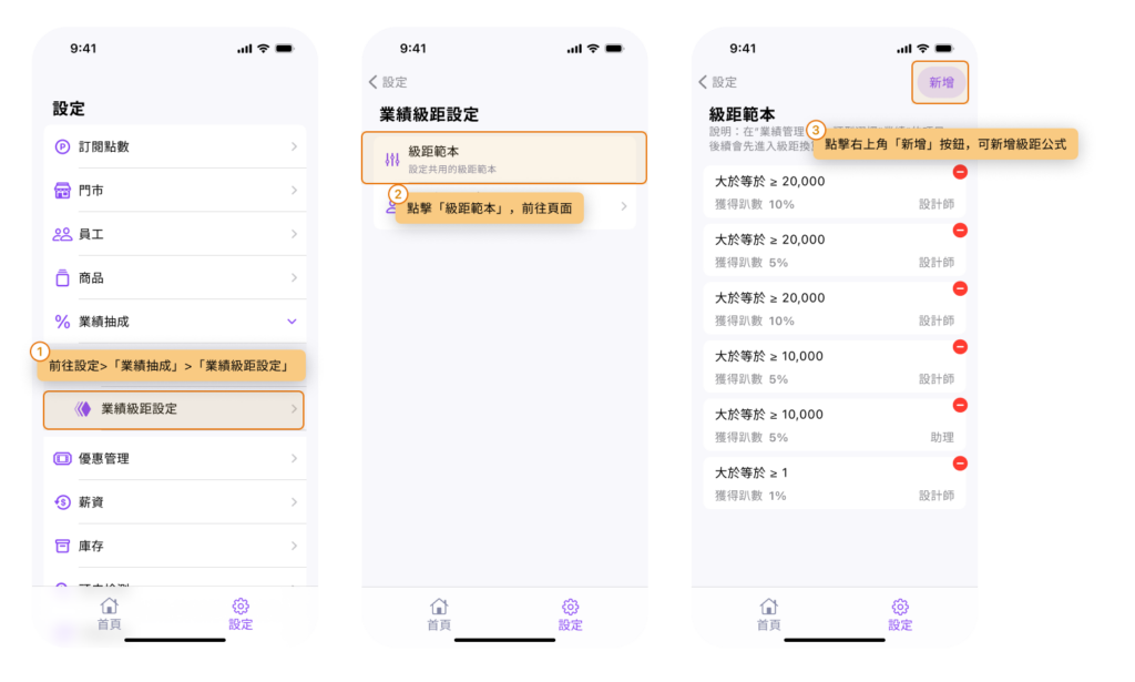 eHairPOS 美髮 POS 系統|【BOSS】如何設定業績級距範本 【BOSS】如何設定業績級距範本
